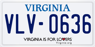 VA license plate VLV0636