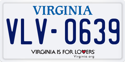 VA license plate VLV0639