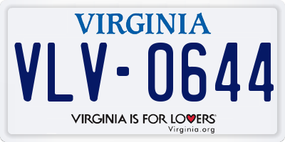 VA license plate VLV0644