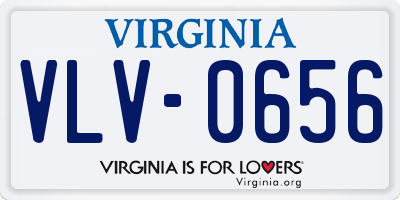 VA license plate VLV0656