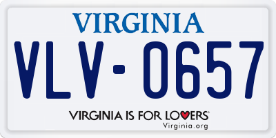 VA license plate VLV0657