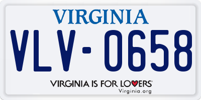 VA license plate VLV0658