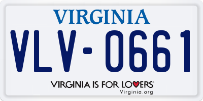 VA license plate VLV0661