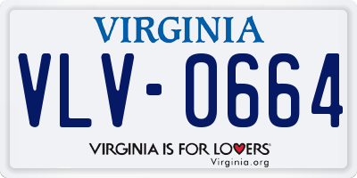 VA license plate VLV0664