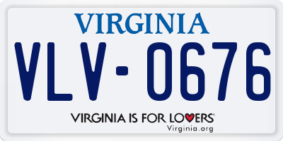VA license plate VLV0676