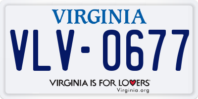 VA license plate VLV0677