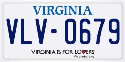 VA license plate VLV0679