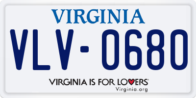 VA license plate VLV0680
