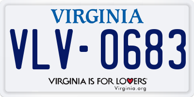 VA license plate VLV0683