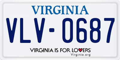 VA license plate VLV0687