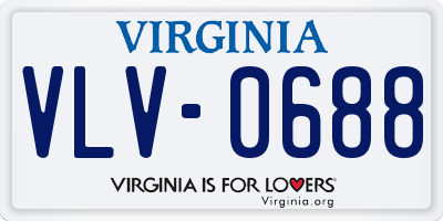 VA license plate VLV0688
