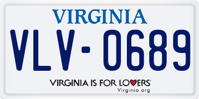 VA license plate VLV0689