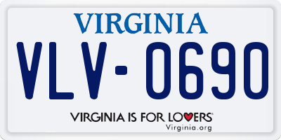 VA license plate VLV0690