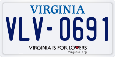 VA license plate VLV0691
