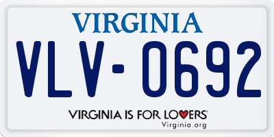 VA license plate VLV0692
