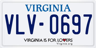VA license plate VLV0697