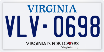 VA license plate VLV0698