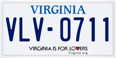 VA license plate VLV0711