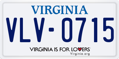 VA license plate VLV0715