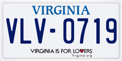 VA license plate VLV0719