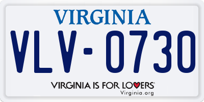 VA license plate VLV0730