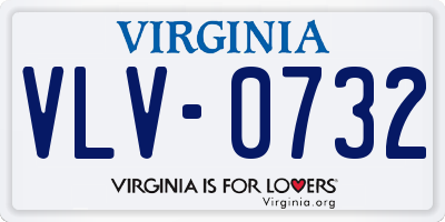 VA license plate VLV0732