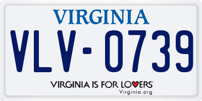 VA license plate VLV0739