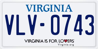 VA license plate VLV0743