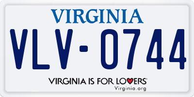 VA license plate VLV0744