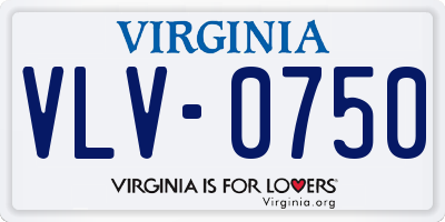 VA license plate VLV0750