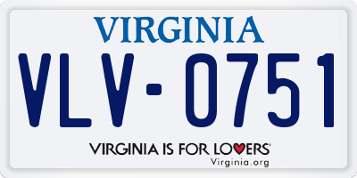 VA license plate VLV0751