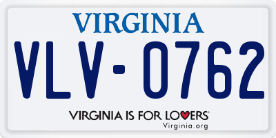 VA license plate VLV0762