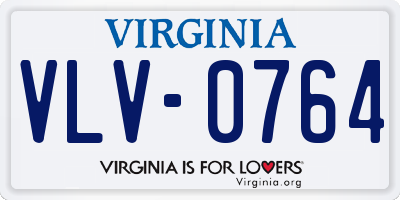 VA license plate VLV0764