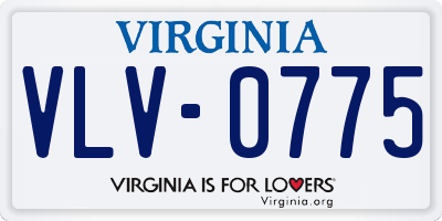 VA license plate VLV0775