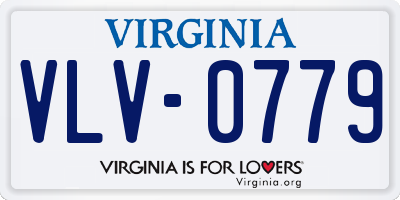 VA license plate VLV0779