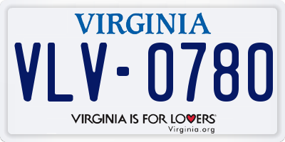 VA license plate VLV0780