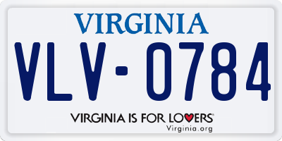 VA license plate VLV0784