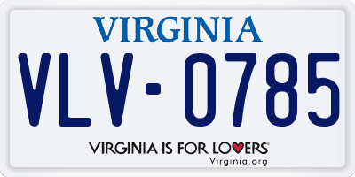 VA license plate VLV0785