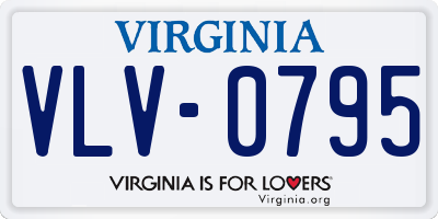 VA license plate VLV0795
