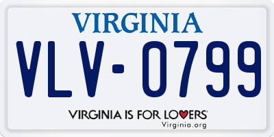 VA license plate VLV0799