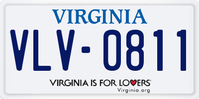 VA license plate VLV0811