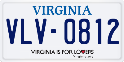 VA license plate VLV0812