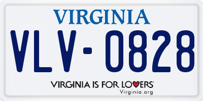 VA license plate VLV0828