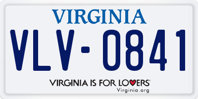 VA license plate VLV0841