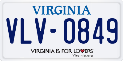 VA license plate VLV0849