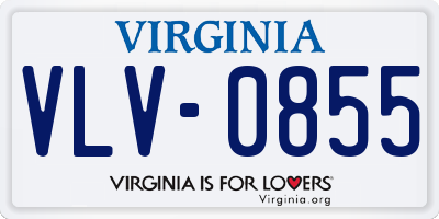 VA license plate VLV0855