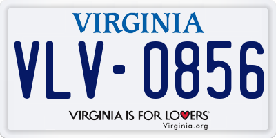 VA license plate VLV0856
