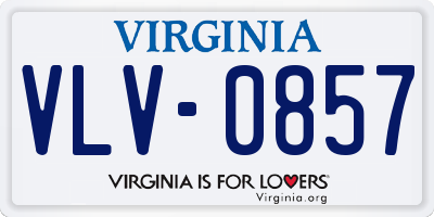 VA license plate VLV0857