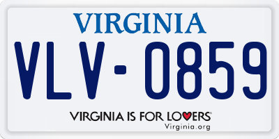 VA license plate VLV0859