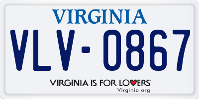 VA license plate VLV0867